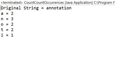 How To Count Occurrences Of Each Character Of A String Without Using