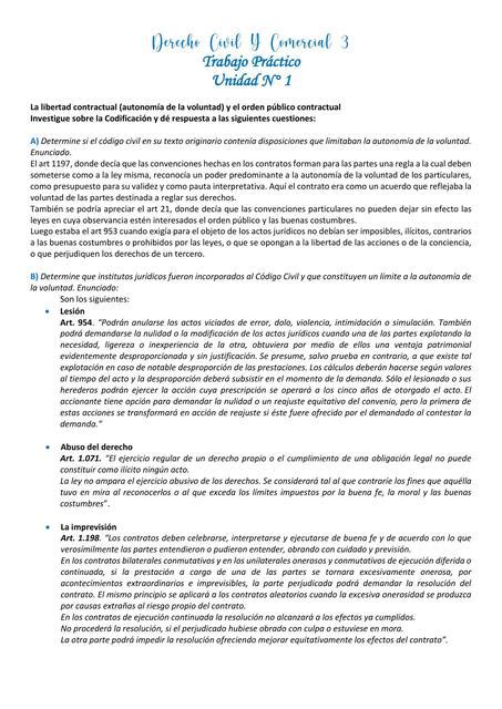 Trabajo Practico Derecho Civil Y Comercial Contratos Futura