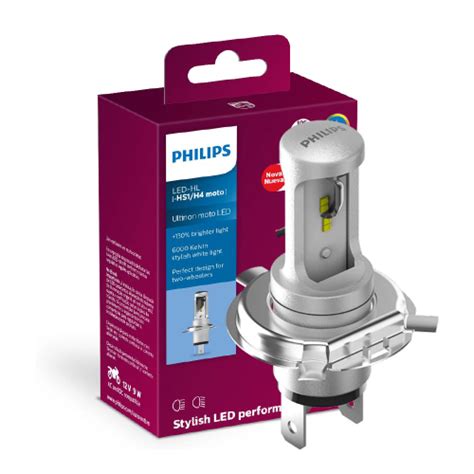 Lampada Farol Philips H4 Led Ultinon Moto 11458umwx1 Luz Super Branca