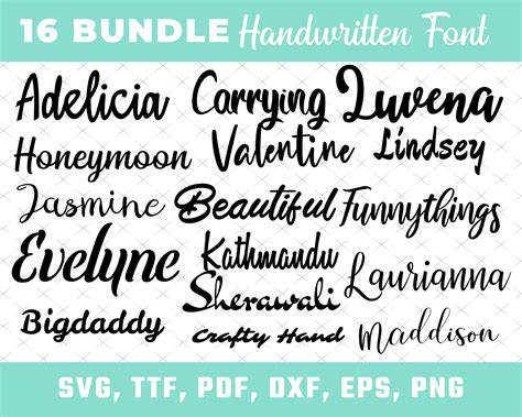 Cursive Fonts Bundle Cursive Fonts For Cricut Cursive Font Bundle Fonts