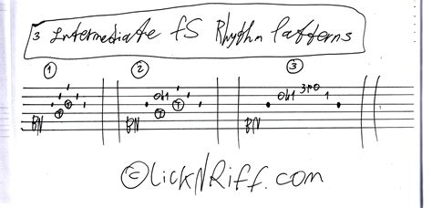 Intermediate Fs Rhythm Patterns Lickn Riff Create Your Own Guitar