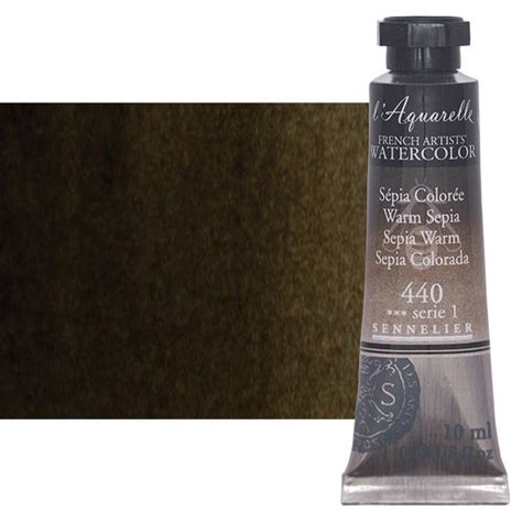 Sennelier L Aquarelle Artists Watercolor 10ml Tube Warm Sepia Jerry