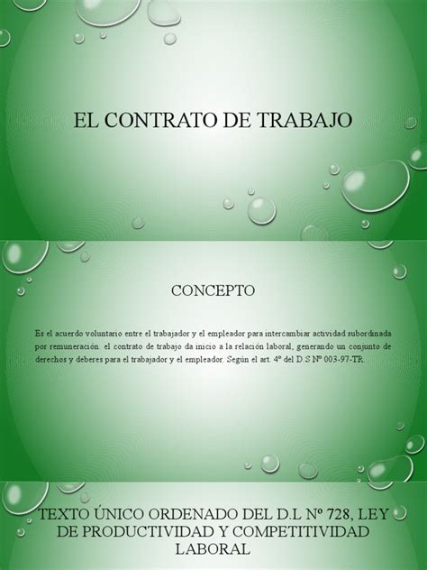 El Contrato De Trabajo Ii Pdf Derecho Laboral Salario