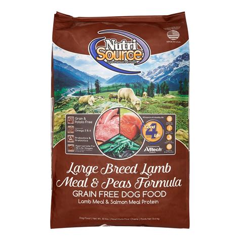 Nutrisource Grain Free Large Breed Lamb Meal And Peas Formula Dry Dog