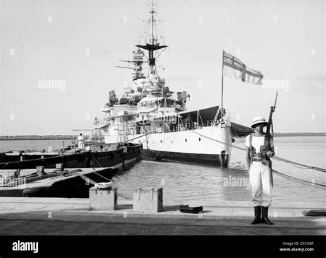 Royal Navy Battleship Hms Repulse Photographed In Stock Photo Alamy