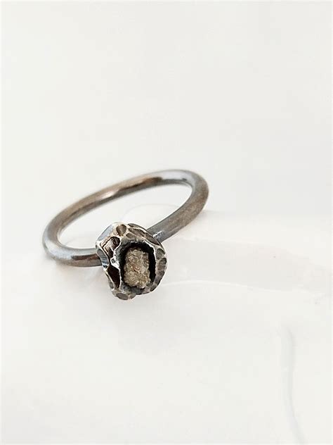 Resilience Ring, Unique Sterling Silver Rings With Lab-created Rubies