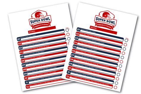 Super Bowl Predictions Game (Free Printable) - Fun Money Mom