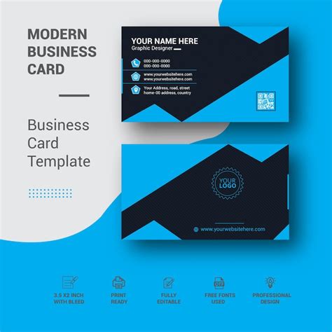 Premium Vector | Minimalist business card design template