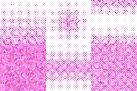 24 Pink Square Patterns Ai Eps  5000x5000