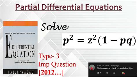 Solve P Z Pq Partial Differential Equations Type Imp