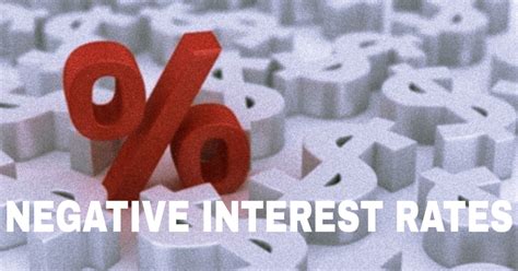 Negative Interest Rates ⋆ The Urban Financier