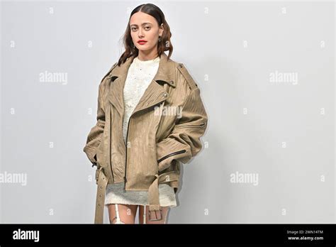 Paris France 28th Feb 2024 Ella Purnell Attending The Acne Studios