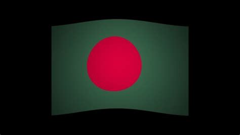 Bangladesh Waving Flag Looping Transparent Animation Stock Footage ...