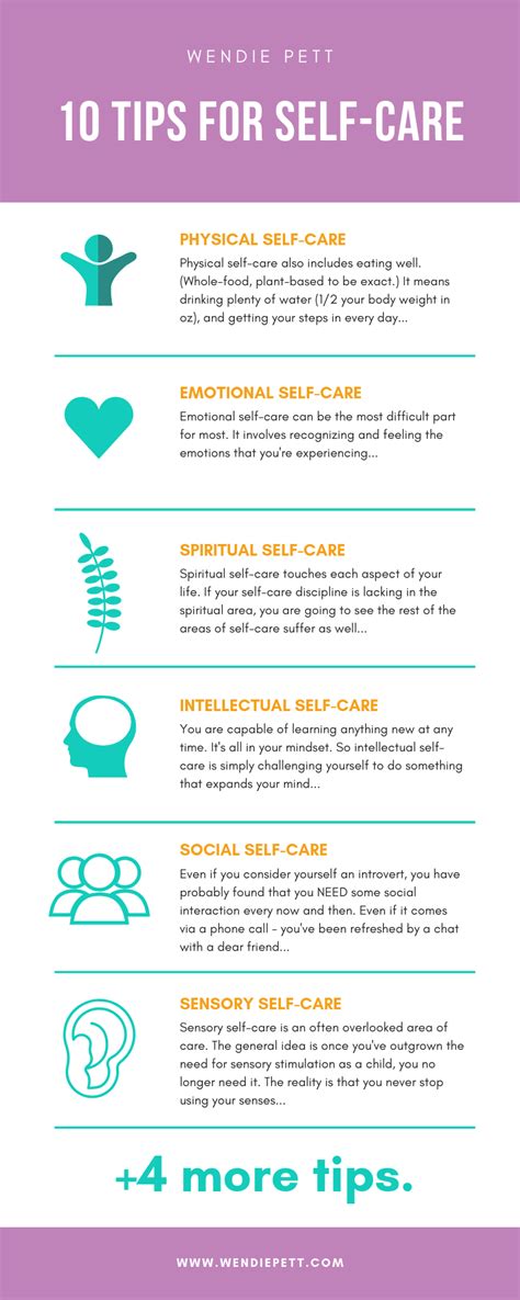 10 Tips for Self-Care - Wendie Pett