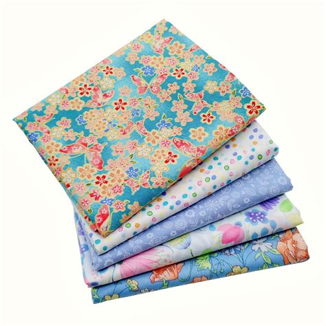 Inee Teal Blue Fat Quarters Quilting Fabric Bundles For