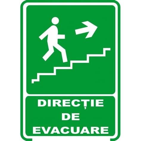 Directie De Evacuare Urcare Pe Scari Dreapta Indicator Securitate