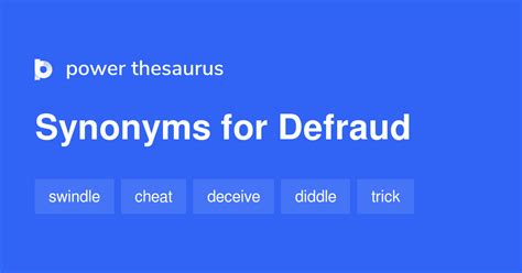 Defraud synonyms - 1 193 Words and Phrases for Defraud