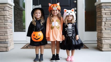 Premium AI Image | Cute children dressed for Halloween party