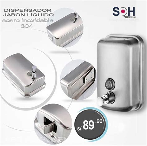 Dispensador De Jab N L Quido Acero Inoxidable De Ml Sqhe Sac