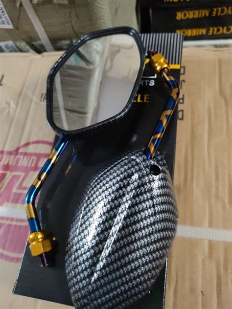 SPION HONDA BEAT KARBON GAGANG BLUE X SPION BEAT CARBON BLUE X