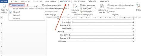 Comment Faire Un Sommaire Automatique Sur Word Academie Avec