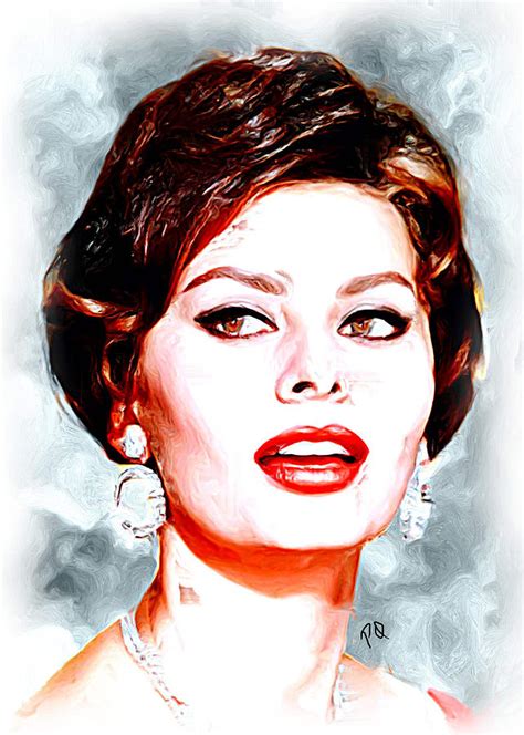 Sophia Loren Painting By Paul Quarry Fine Art America