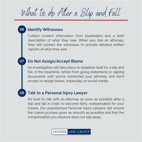 Slip And Fall Accident Checklist Shiner Law Group