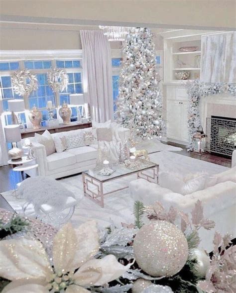 Pin By Jen Hartnett On Christmas Living Rooms White Living Room Decor