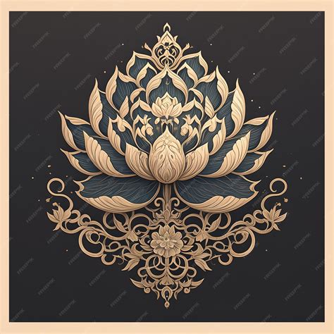 premium vector thai lotus flower patterns  sacred symbolism