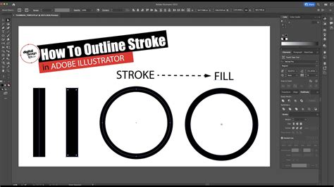 How To Outline Stroke In Adobe Illustrator Youtube