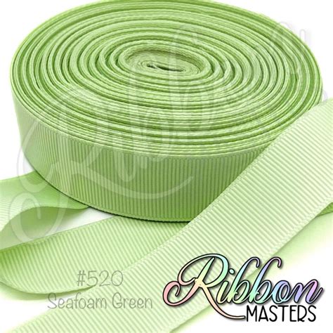 520 Seafoam Green Solid Color Grosgrain Ribbon Ribbon Masters