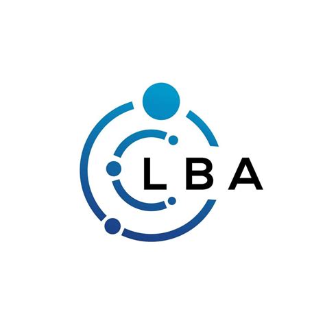 lba letter technology logo design  white background lba creative
