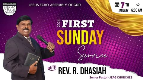 Live Sunday Service Rev R Dhasiah Jesus Echo Ag Church Th