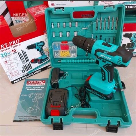 Jual Mesin Bor Impact Cordless 20V 10mm DC 340 NRT PRO Shopee Indonesia