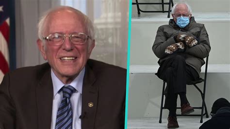 Bernie Sanders Reacts To Viral Inauguration Mitten Memes I Ve Seen