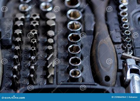 Kit of Metallic Chrome Vanadium Tools in Workshop Stock Photo - Image of industry, construction ...