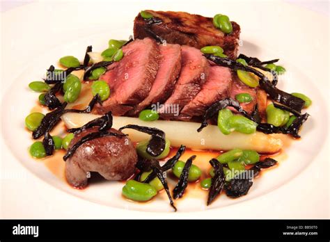 Beef Main Course Stock Photo Alamy