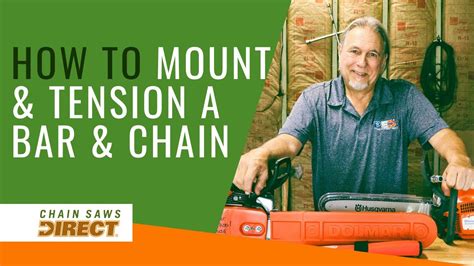 How To Mount And Tension A Chainsaw Chain Youtube