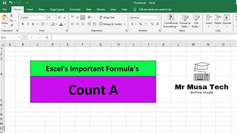 How To Use The COUNTA Function In Excel MS Excel Basic Formula S In