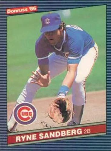 1986 Donruss 67 Ryne Sandberg Chicago Cubs Tarjeta Coleccion Envío gratis