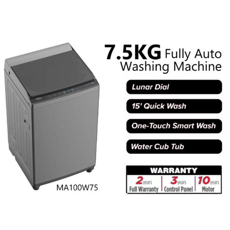 Midea Fully Auto Washing Machine 7 5kg 8 5kg MFW E75S MFW EC750 MFW