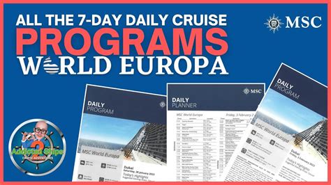 Msc World Europa Daily Programs Msc Mscworldeuropa Dailyprogram