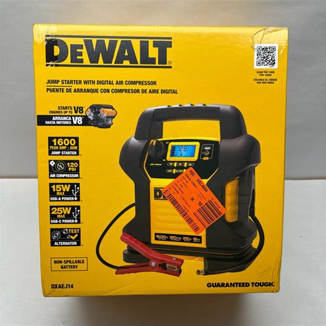 Dewalt 1600 Peak Jump Starter With Digital Compressor And USB Power