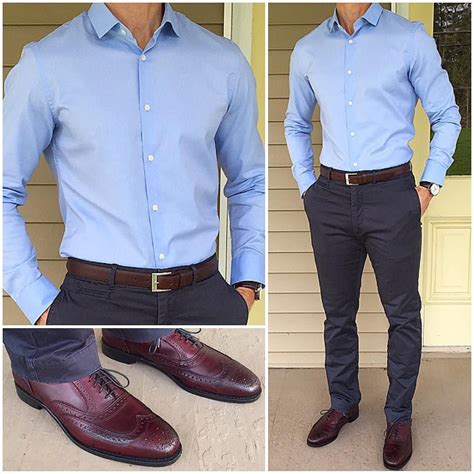 Navy Blue Dress Shirt Outfit Prestastyle