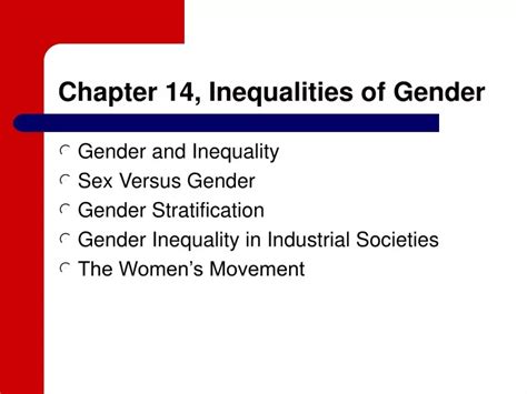 Ppt Chapter 14 Inequalities Of Gender Powerpoint Presentation Free