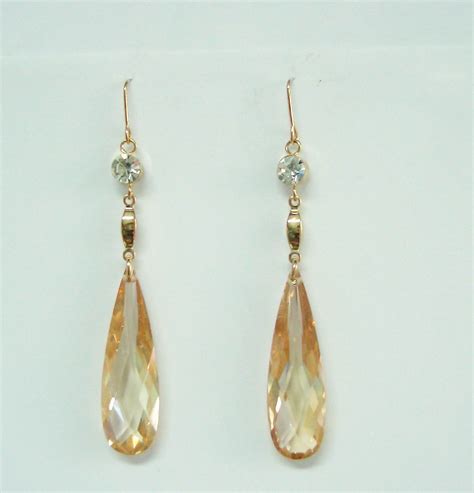 Subtle Champagne Color Rings N Things Pearl Earrings Drop Earrings