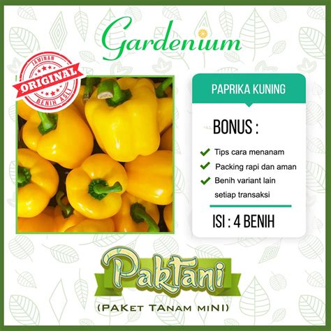 Jual 4 Benih Paprika Kuning Golden Star Sayuran Unggul Paktani Shopee