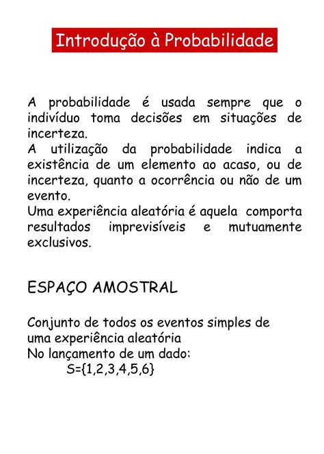 PPT Introdução à Probabilidade PowerPoint Presentation free download