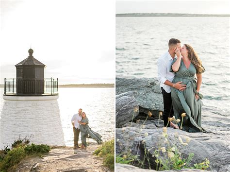 Castle Hill Lighthouse Engagement Session - Sarah Surette