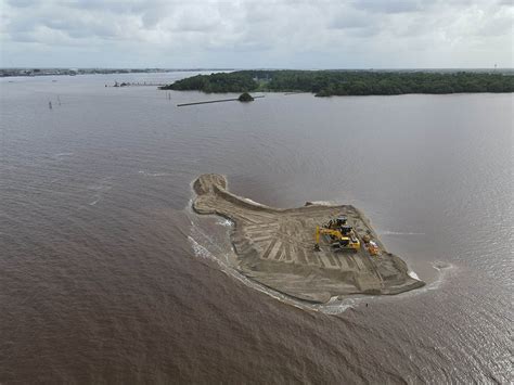 Artificial Island For Shore Base Taking Shape Stabroek News